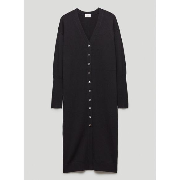 Aritzia Wilfred Utopia Merino Wool Sweater Midi Dress Black Size Small - Picture 2 of 12